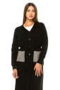 Cardigan with a belt in black