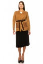 Cardigan with a belt in camel
