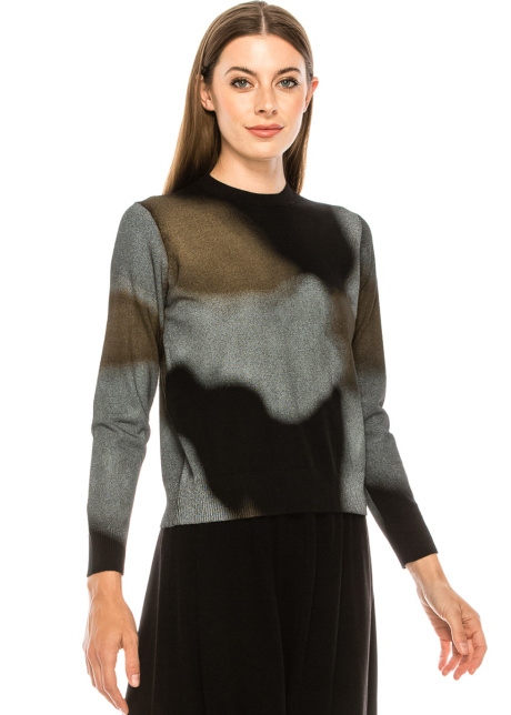 Tie-dye crew neck sweater