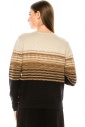 Fair Isle color block sweater