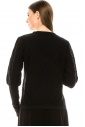 Geometric ornament lurex sweater in black