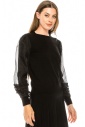 Chic sweater with two-layered blouson sleeves