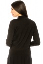 High neck lurex sweater in black