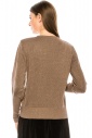 Flat knit lurex sweater in rose