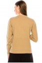 Beige sweater with two rows button decor