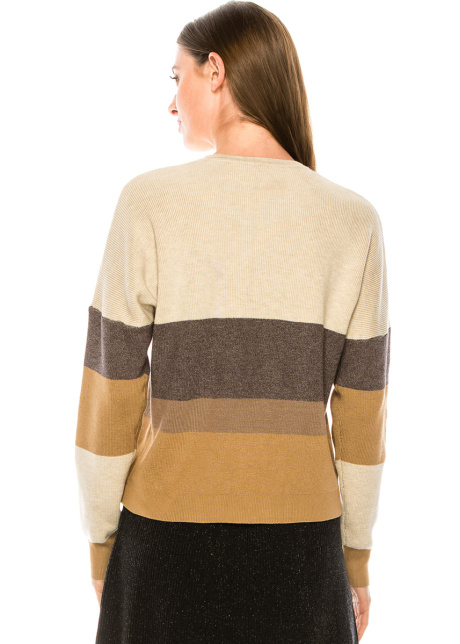 Basic crew neck sweater in camel
