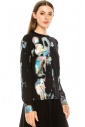 Multi-colored abstract print sweater