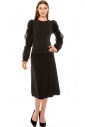 Black lurex sweater with two-layered poet sleeves
