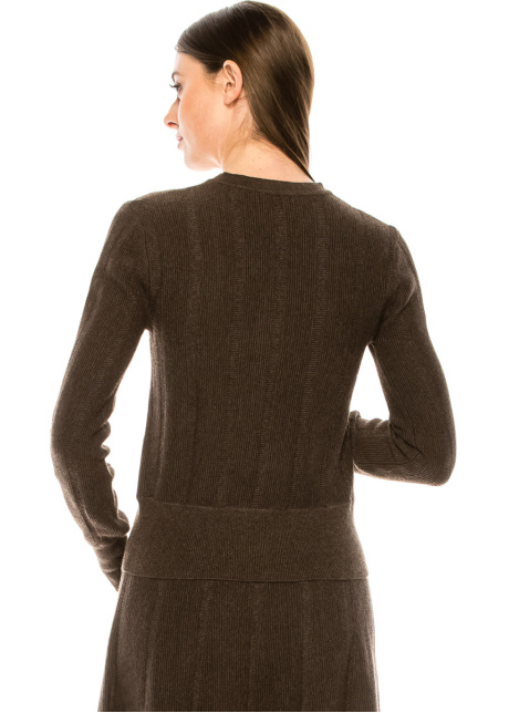 Buttoned cardigan in brown