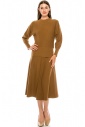 Slim sweater with voluminous sleeves in camel