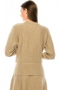 Slim sweater with voluminous sleeves in oatmeal