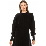 Sweater with volume sleeves in black