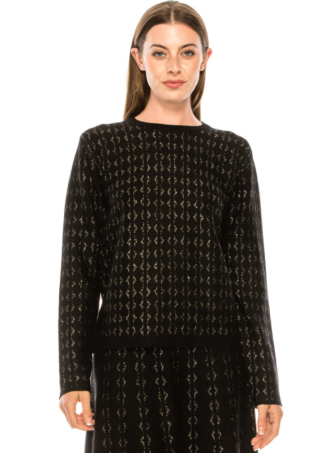 Classy sweater in golden and black