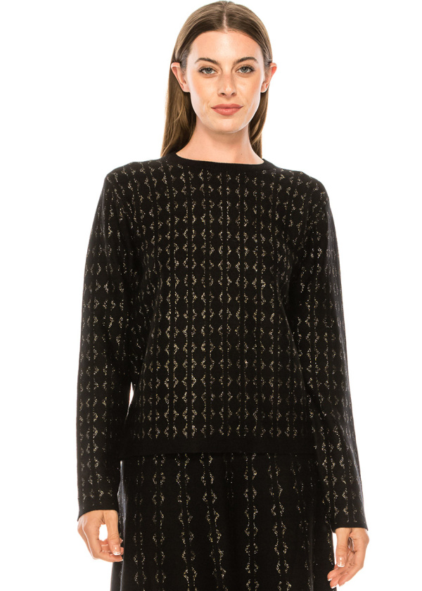 Classy sweater in golden and black