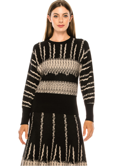 Black and pink lurex sweater
