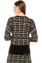 Plaid print sweater with tight cuffs