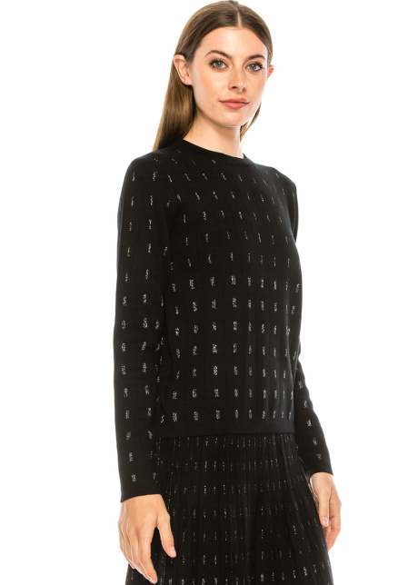 Basic sweater in silver and black