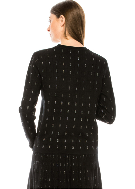 Basic sweater in silver and black