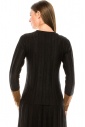 Long Sleeve Black Sweater with brown cuffs