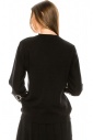 Black sweater with print on sleeves