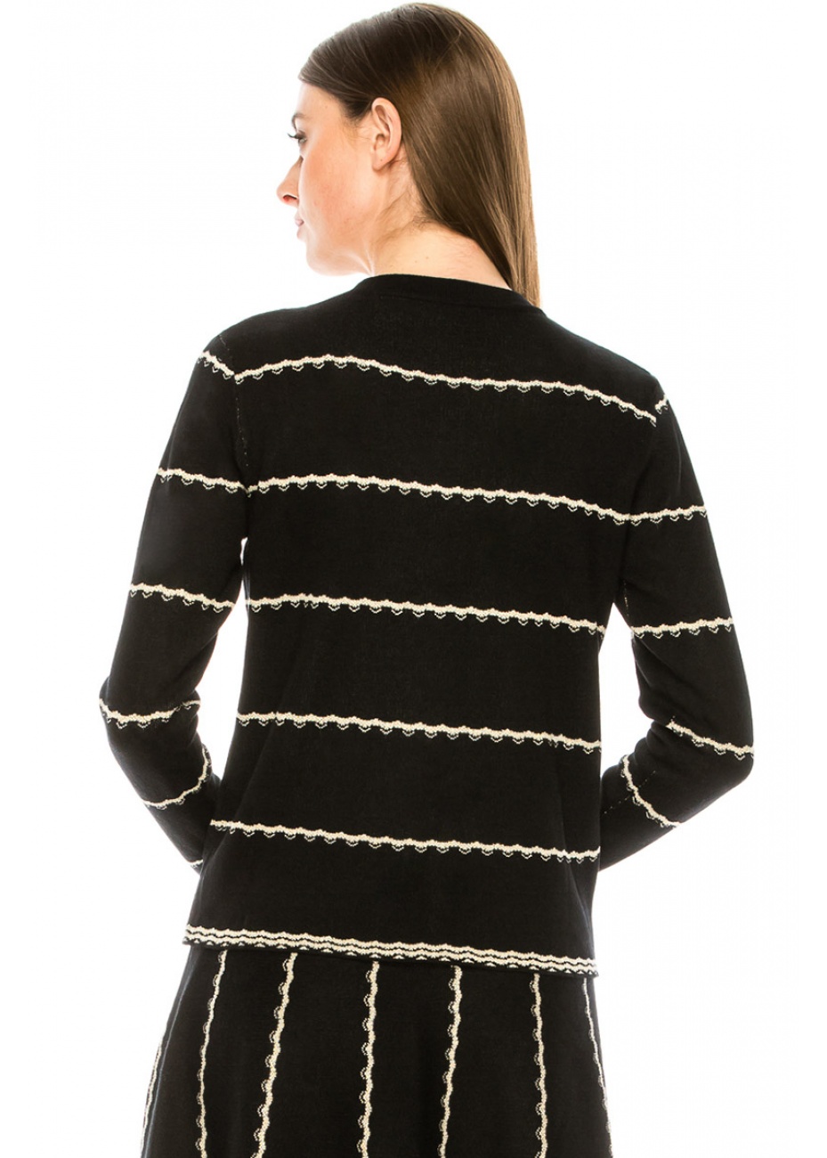 Striped sweater in black and white