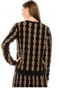 Lurex ornament sweater in golden and black