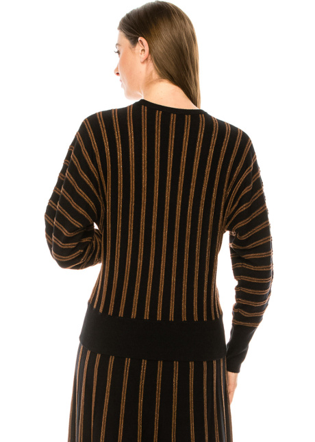 Striped sweater in black