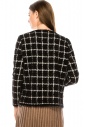 Double-breasted checkered cardigan