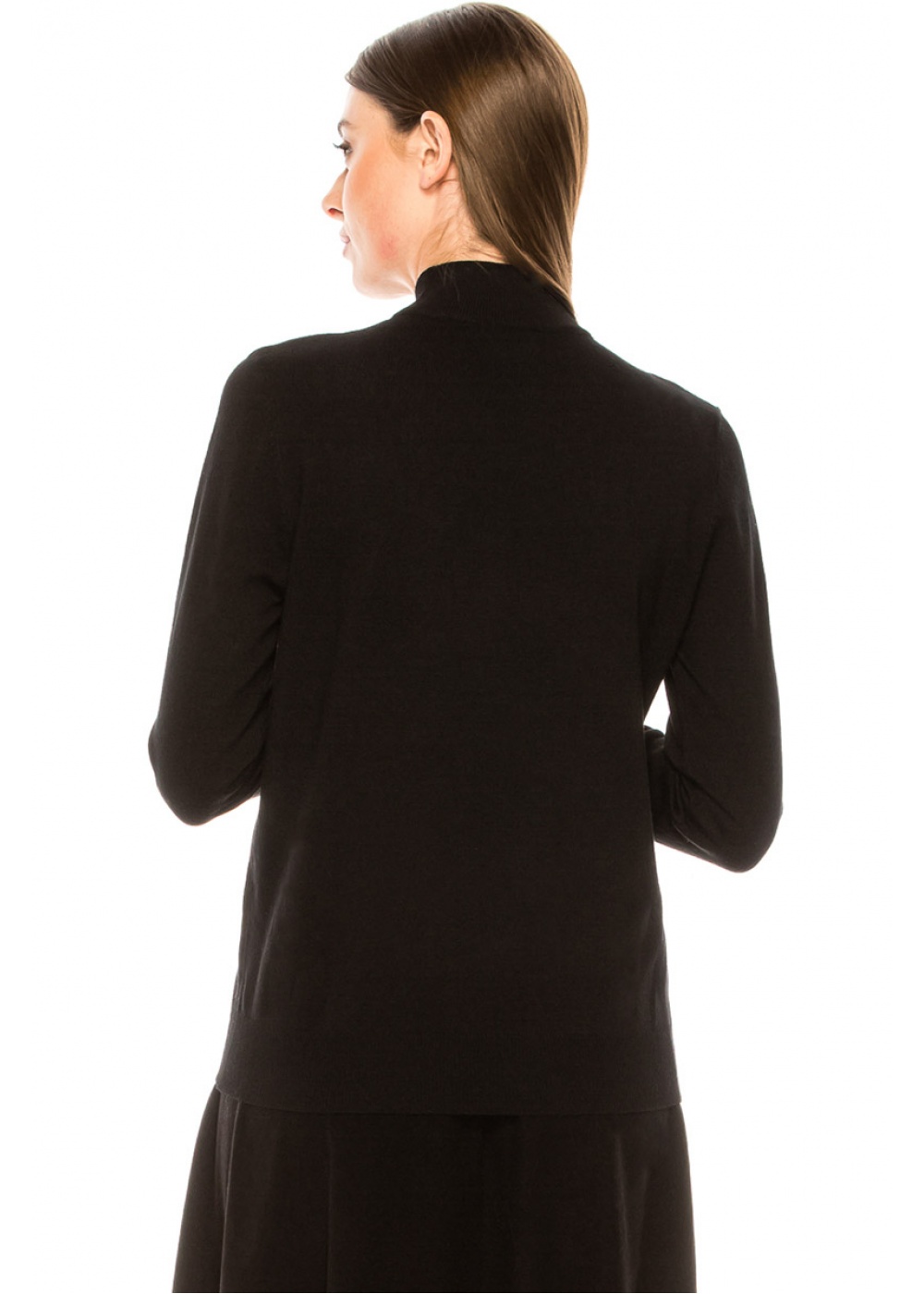 High neck sweater in black