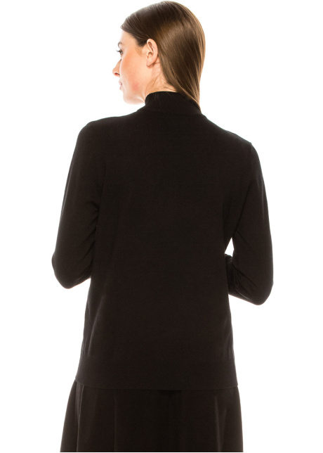 High neck sweater in black