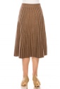 Pleated lurex skirt in taupe