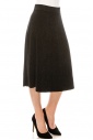 A-line midi lurex skirt in black
