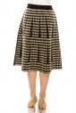 A-line knit skirt in taupe