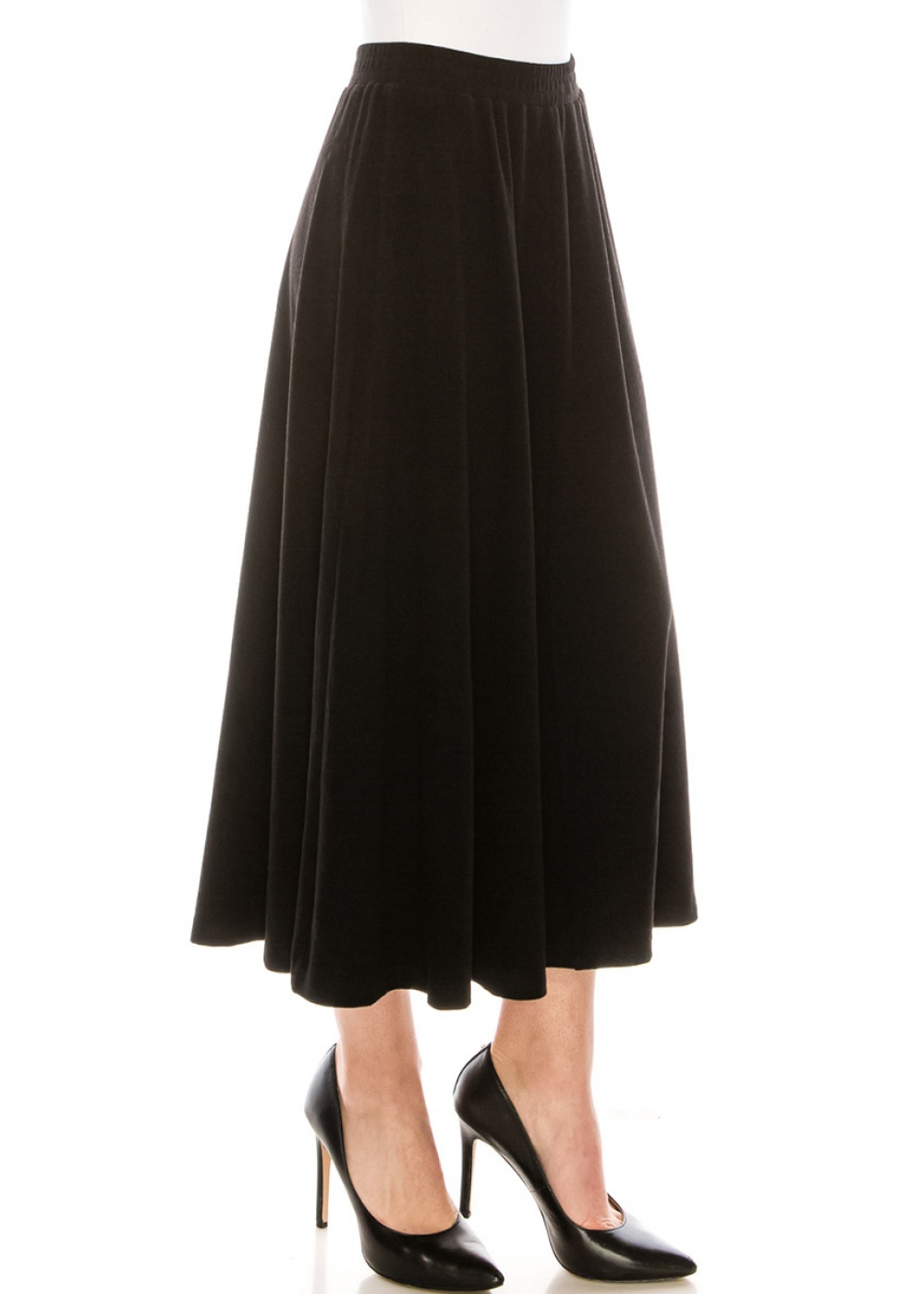 Full Maxi Skirt in Black