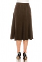 Knit pleated skirt in brown