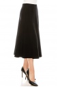 A-line cable knit skirt in black