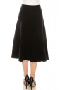 A-line cable knit skirt in black