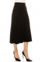 High waist pleated skirt in black (32")