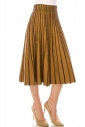 A-line skirt with embroidery in camel