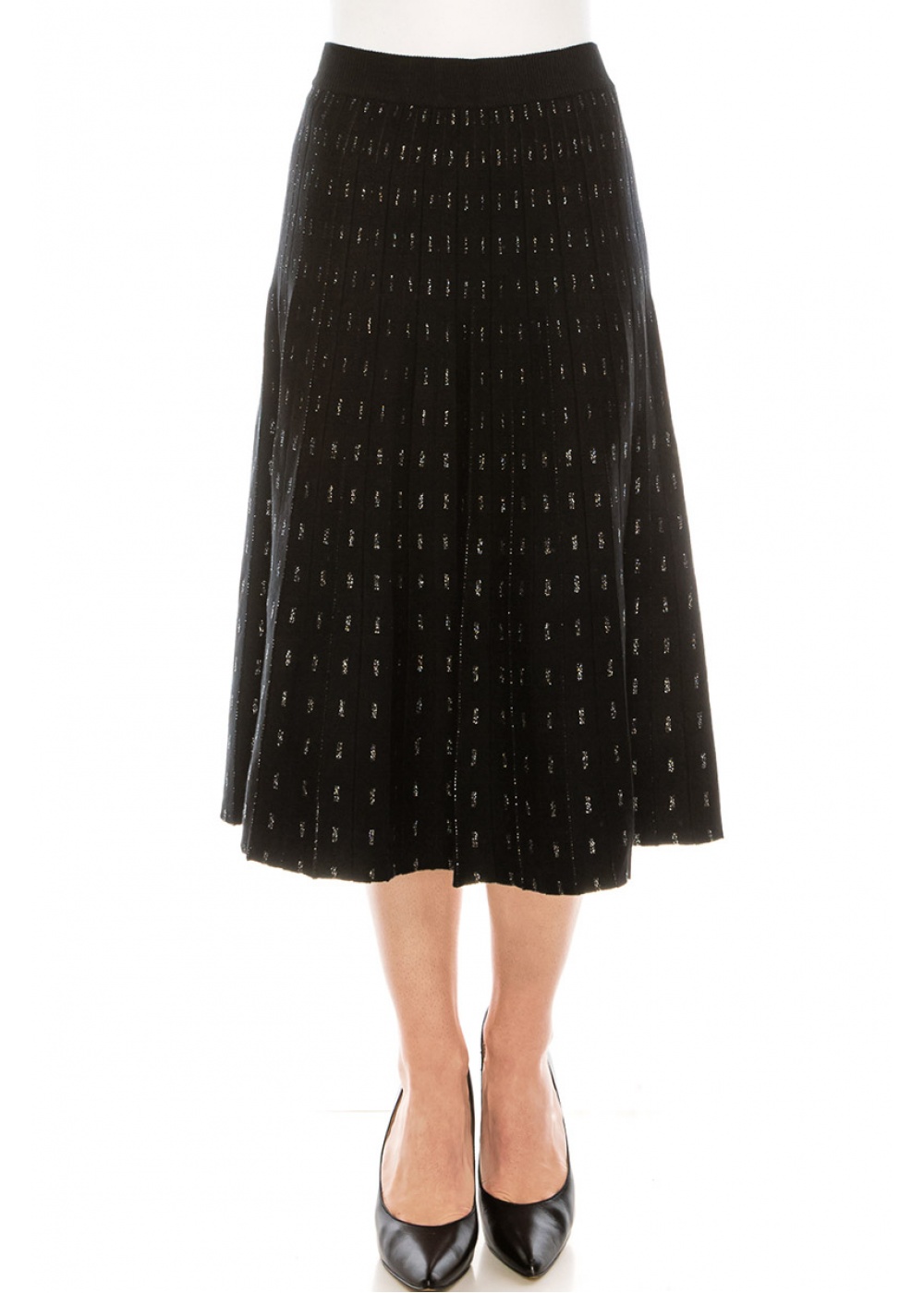 A-line skirt with a shiny pattern
