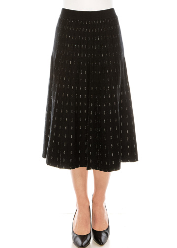 A-line skirt with a shiny pattern