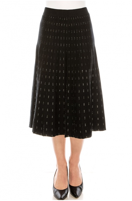 A-line skirt with a shiny pattern