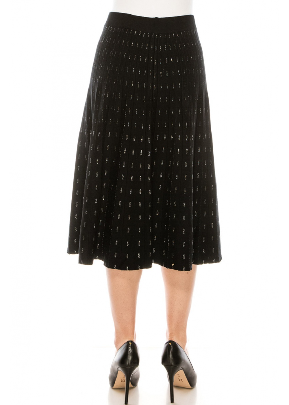 A-line skirt with a shiny pattern