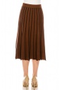Striped A-line skirt in rust