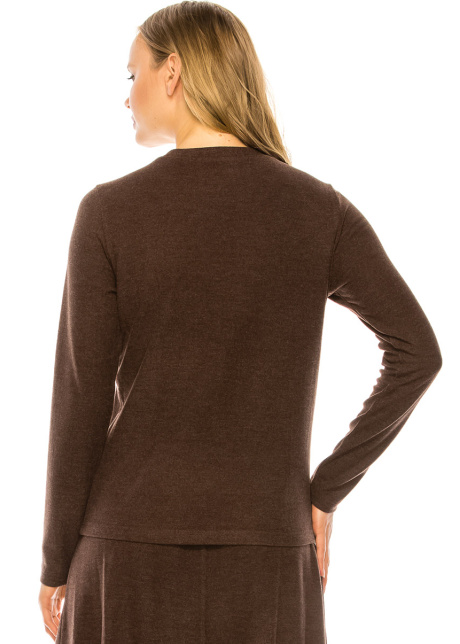 Crew Neck Top (Brown)