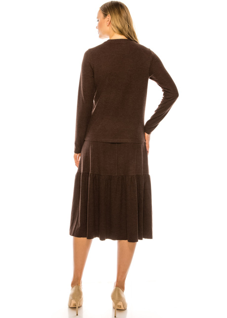 Crew Neck Top (Brown)