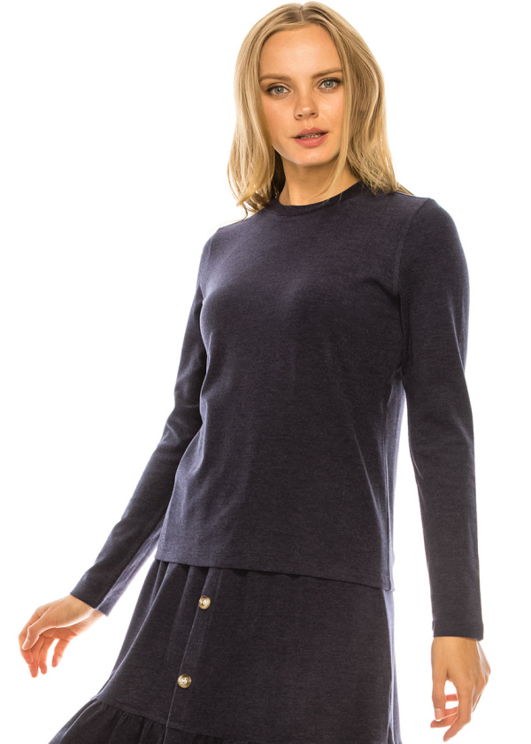Crew Neck Top (Navy)