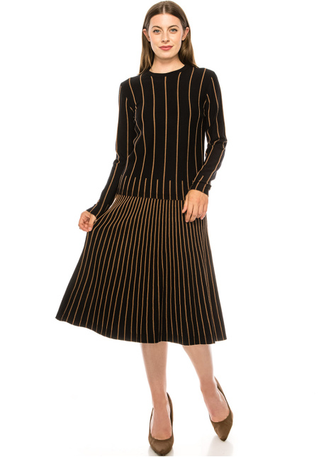 Brown Striped Skirt