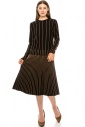 Brown Striped Skirt