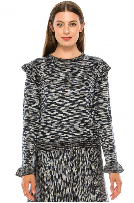 Blue Shoulder Knit